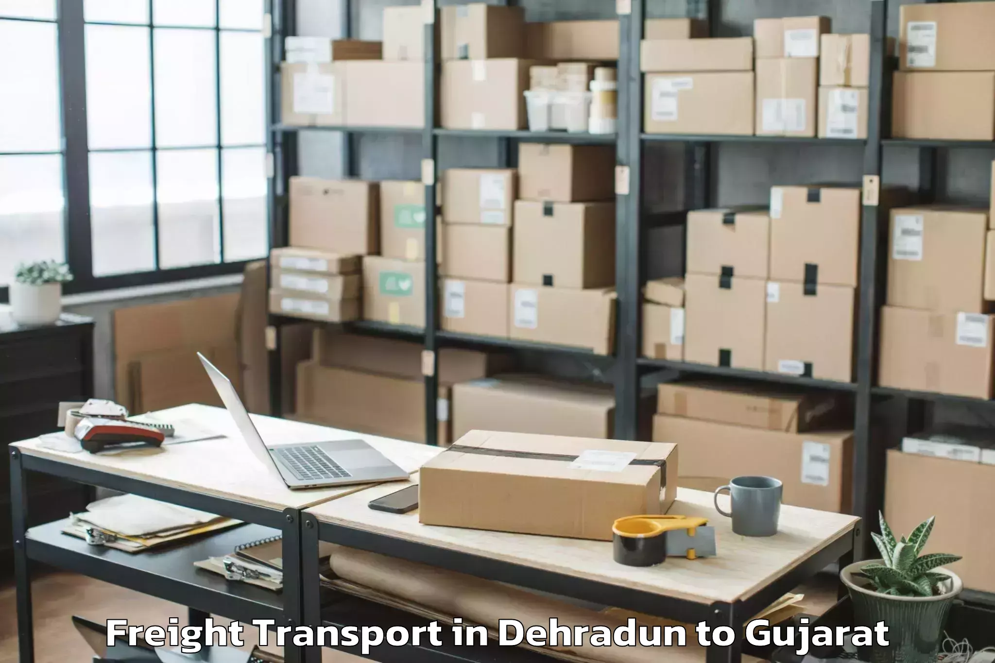 Trusted Dehradun to Karnavati University Gandhinag Freight Transport